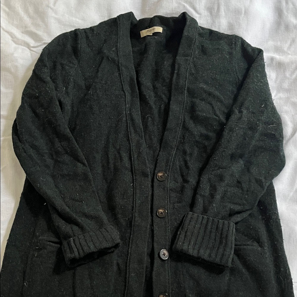 Madewell Forest Green Wool Cardigan Sweater
